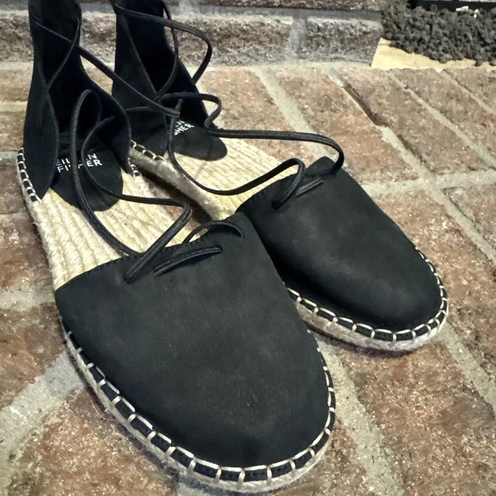 Eileen Fisher Women's  black Strappy  Espadrille Flats Size 5‎ #101
